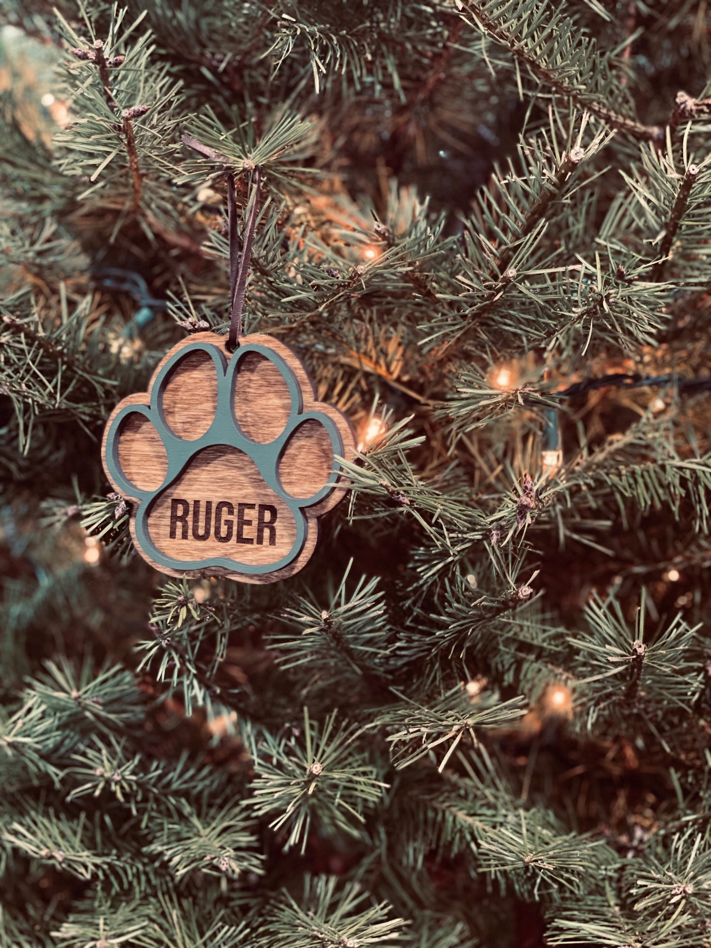 Dog Paw Print Ornament