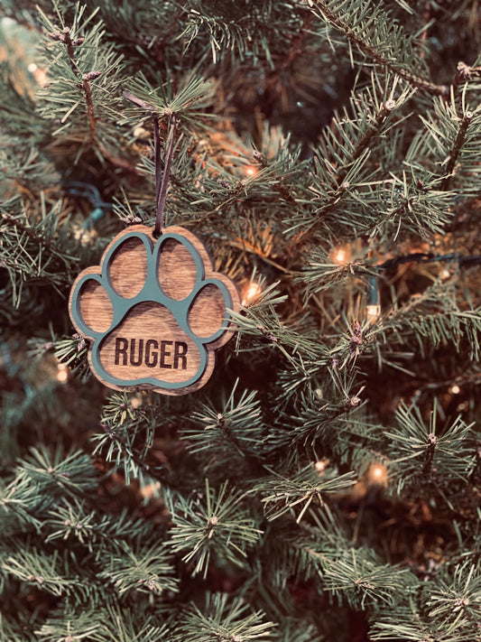 Dog Paw Print Ornament